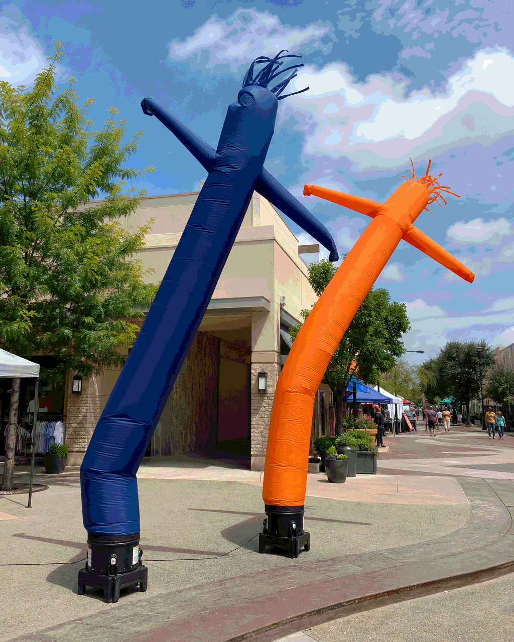 Custom air dancer installed for a roadside promotion