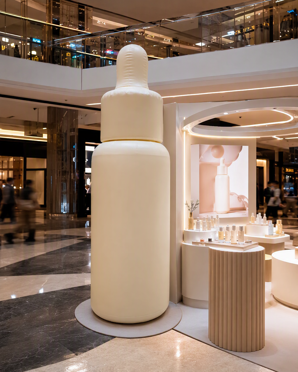 Custom product replica inflatable used in a retail campaign display